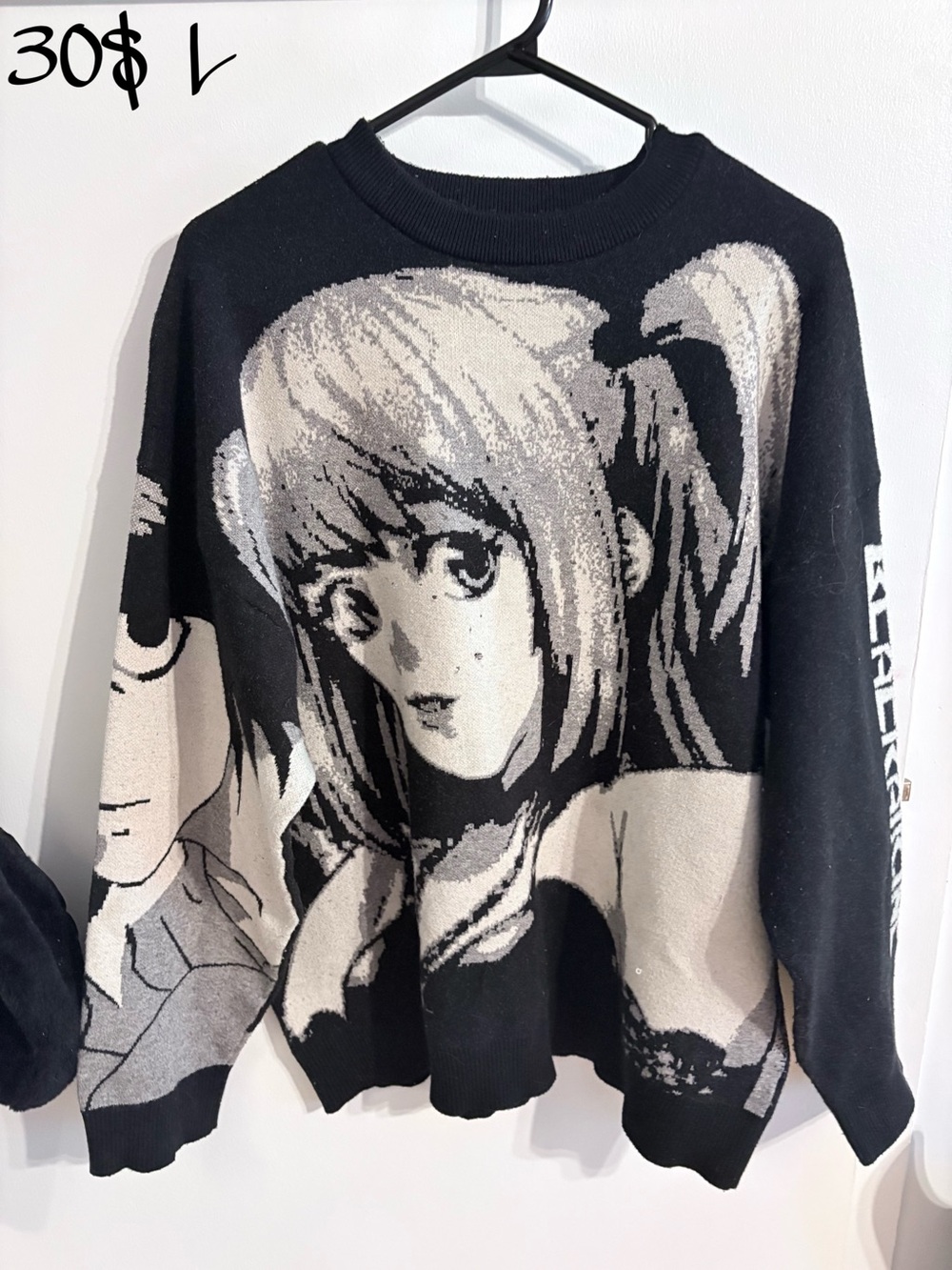 Black & Cream Anime Graphic Knit Sweater - Women - Picture 1 of 1